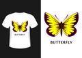 T-shirt with the image of a butterfly