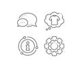 T-shirt line icon. Laundry shirt sign. Clothing speech bubble. Vector