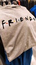 T-shirt with logo, from the 90`s sitcom FRIENDS. The closure of the series, broadcast on May 6, 2004