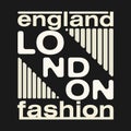 T-shirt london, England. Typography, t-shirt graphics Royalty Free Stock Photo