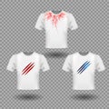 T-Shirt Mockup with Claws scratches and human veins, red blood vessels design