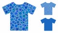 T-shirt Mosaic Icon of Inequal Elements