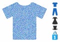 T-shirt Mosaic Icon of Irregular Pieces