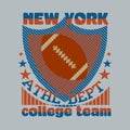 T-shirt New York sport Typography,college sports, t-shirt graphi