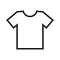 T-shirt outline icon, flat design style, vector illustration