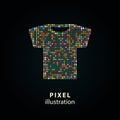 T-shirt - pixel illustration.