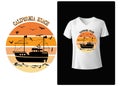 t shirt t vector print with sailboat background design