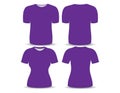 T-shirt purple template Royalty Free Stock Photo