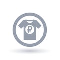T-shirt Russian Ruble icon - Mens tee shirt money symbol