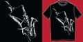 T-shirt with saxophonist Royalty Free Stock Photo