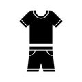 T-shirt and shorts vector icon, wear symbol. Simple flat vector illustration