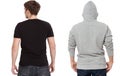 T shirt and sweatshirt template. Men in black tshirt and in grey hoody. Back rear view. Mock up isolated on white background. Copy Royalty Free Stock Photo