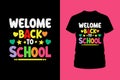 Welcome Back to School T-Shirt Design vector illustration. Royalty Free Stock Photo