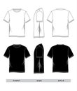 T-shirt template black white, front, Side, Back Royalty Free Stock Photo