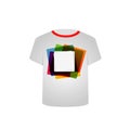 T Shirt Template with colorful pattern graphic Royalty Free Stock Photo