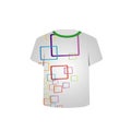 T Shirt Template with colorful pattern graphic Royalty Free Stock Photo