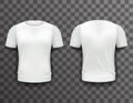 T-shirt Template Front Back Realistic 3d Design Icon Transparent Background Isolated Vector illustration Royalty Free Stock Photo
