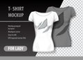 T-Shirt template, fully editable with torn clothes. EPS 10 Vector Illustration.