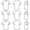 T shirt template set