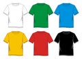 t-shirt templates blank colorful Royalty Free Stock Photo