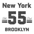 T shirt typography graphic New York Brooklyn Athletic department