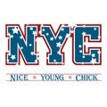 T shirt typography graphic New York chic