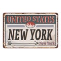 T shirt typography graphic New York city. Grunge rust. Style NYC. Fashion stylish print for sport wear. American emblem