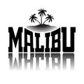 T shirt typography graphics Malibu Beach California Royalty Free Stock Photo
