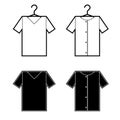 T-shirt unisex icon Vector black and white Royalty Free Stock Photo