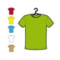 T-SHIRT in various colors Royalty Free Stock Photo