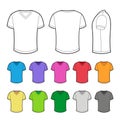 T-shirt in various colors. Royalty Free Stock Photo