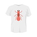 T-shirt white color mockup isolated from background with ant colored Royalty Free Stock Photo