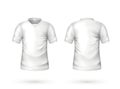 Vector realistic t-shirt white blank mockup