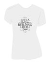 Just a girl boss, building her empire, vector. T-shirt design isolated on white background. Positive thinking, affirmation.