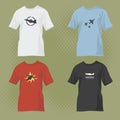 T-shirts with airplane designs