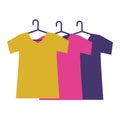 T shirts on hangers clothes cartoon