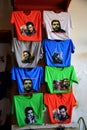 T-shirts with images of Ernesto Che Guevara in a souvenir shop. Trinidad, Cuba