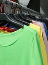 t-Shirts for sale at local market Royalty Free Stock Photo