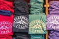 T-shirts for sale in a tourist shop in Luckenbach, Texas