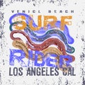 T-shirts surf rider, LA Beach, california surfing