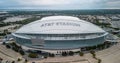 AT and T stadium in the city of Arlington - home of the Dallas Cowboys - aerial view - DALLAS, UNITED STATES - OCTOBER Royalty Free Stock Photo