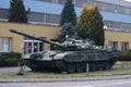 Tank T72 in front of factory 2