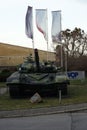 Tank T72 in front of factory 3