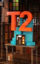 T2 tea store retail window display.