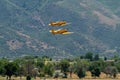 T-6 Texan Demonstration Team Performing Aerobatics at Hill AFB above Wasatch Mountains