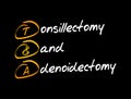 T&A - Tonsillectomy and Adenoidectomy acronym Royalty Free Stock Photo