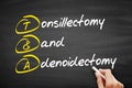 T&A - Tonsillectomy and Adenoidectomy acronym, medical concept background Royalty Free Stock Photo