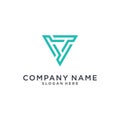 T or TT or TTT initial letter logo design template Royalty Free Stock Photo