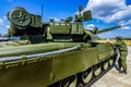 T-80U main battle tank of the Russian Army at the exhibition