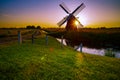 The t`Witte Lam windmill in Groningen, the Netherlands Royalty Free Stock Photo